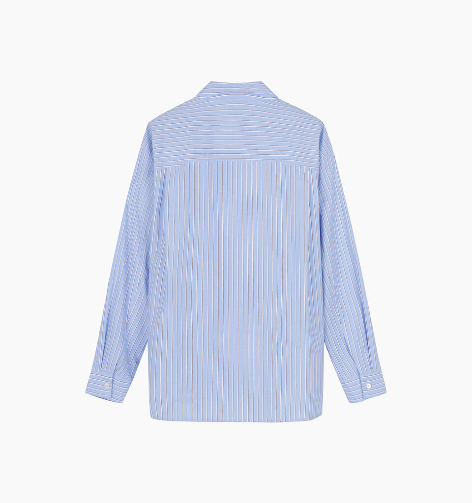 Light blue striped oversized shirt - sisley k shirts - Light Blue | Sisley K image number 2